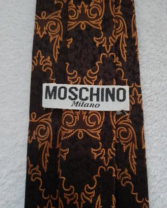 cravatta vintage MOSCHINO 100%seta Milano original