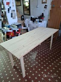 Tavolo artigianale rett. 180x80 fatto a mano