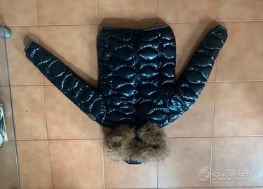 blauer nero con pelliccia per donna
