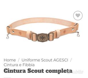 Cintura completa per uniforme scout Agesci