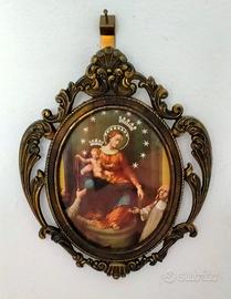 Vintage Quadretto votivo Madonna di Pompei 