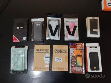 Stock 8 Cover e 3 Vetri temperati per Smartphone