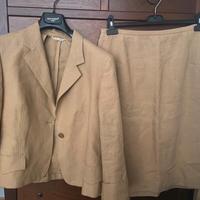 Completo donna in lino giacca e gonna Max Mara