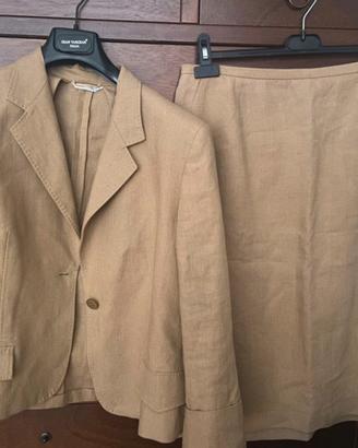 Completo donna in lino giacca e gonna Max Mara