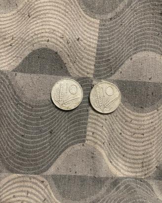 2 monete 10 lire