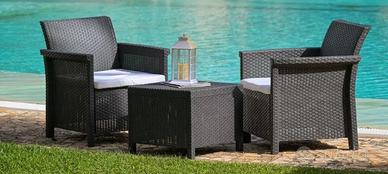 Set giardino 2 poltrone con tavolino (NUOVI)