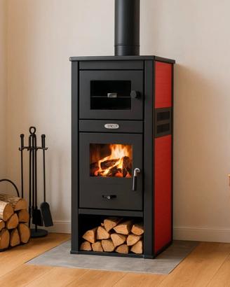 Stufa a legna con Forno 12kw Termostato 