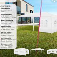 Gazebo 3x6, gazebo con 5 pannelli laterali rimovib
