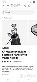 Set mazze da golf per principianti con sacca