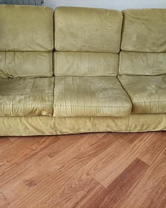 Divano 3 posti verde acido