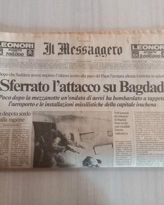 Il Messaggero 17/1/1991 Inizio Guerra del Golfo