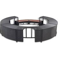 Set da giardino rotondo in rattan - buono stato