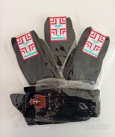 4 paia calzettoni uomo lana/cotone nuovi con carte