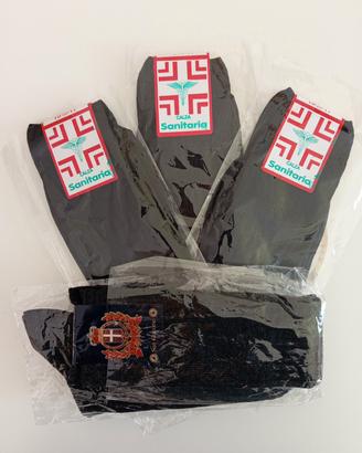 4 paia calzettoni uomo lana/cotone nuovi con carte