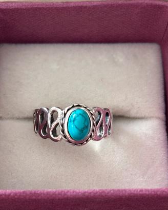 Anello in argento con turchese