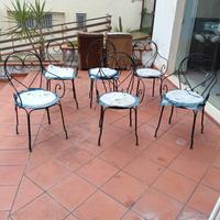 Sedie da giardino in ferro battuto 