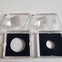 2 custodie per monete trasparenti