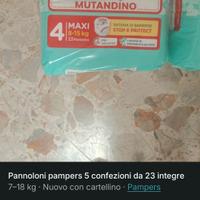 5 confezioni da 23 pannolini 