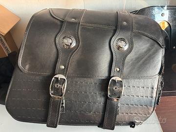 Borsa moto Indian originale in pelle