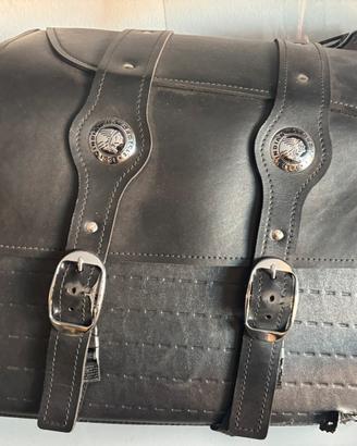 Borsa moto Indian originale in pelle