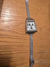 Orologio con maglia argentata 