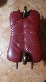 Sgabello antico da barbiere/lustrascarpe iniz .900