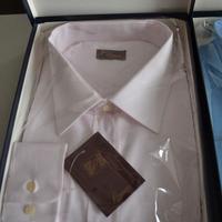 Camicia uomo manica lunga, cotone color rosa TG 50
