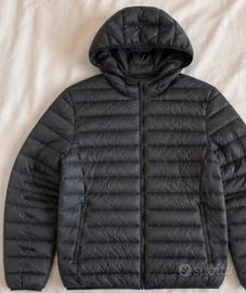 Piumino uomo Calliope nero/grigio con cappuccio