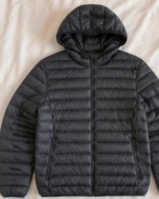 Piumino uomo Calliope nero/grigio con cappuccio