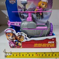 paw patrol skie con veicolo natalizio 