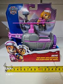 paw patrol skie con veicolo natalizio 