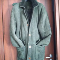 Montone scamosciato Shearling verde