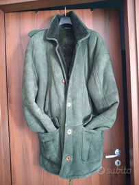 Montone scamosciato Shearling verde