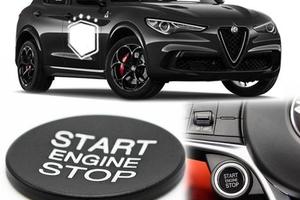 Tasto START STOP per Alfa STELVIO Pulsante Nero