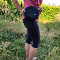 borsetta nera tonda tracolla 