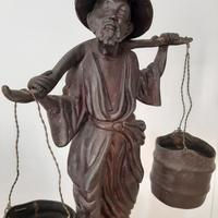 Antica statua in bronzo cinese.