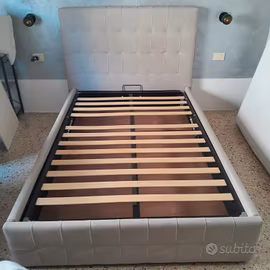 Letto una piazza e mezza simil  pelle