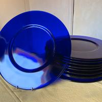 Sottopiatti vetro blu Ginori