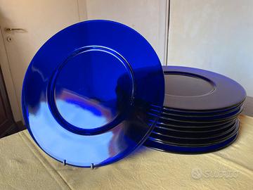 Sottopiatti vetro blu Ginori