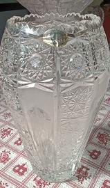 Grande vaso in cristallo di Boemia vintage