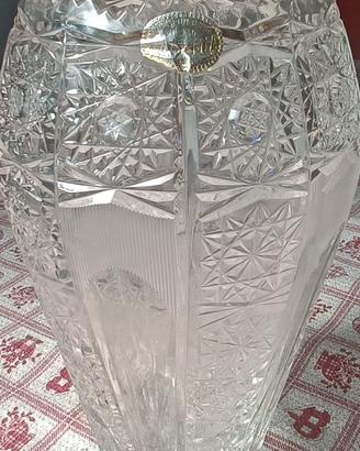 Grande vaso in cristallo di Boemia vintage
