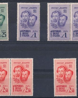 1944 RSI francobolli vari Fratelli Bandiera MNH