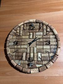 Orologio da Parete con Tappi di Sughero e Vetro