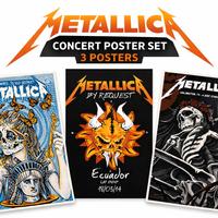 set 3 poster Metallica Collection formato A3 