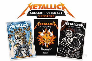 set 3 poster Metallica Collection formato A3 