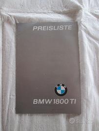BMW 1800 TI Depliant Listino Prezzi  1963