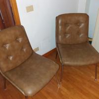 2 poltroncine in pelle di mario del monaco