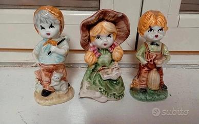 tris di ceramiche dipinte a mano 