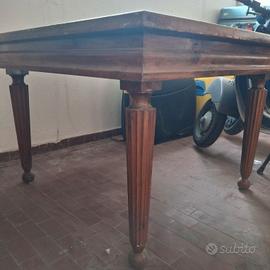 tavolo legno massello prolunghe antico