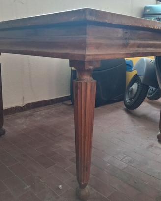 tavolo legno massello prolunghe antico
